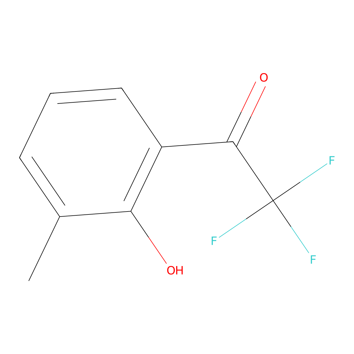 2,2,2-Trifluoro-1-(2-hydroxy-3-methylphenyl)ethanone molecular structure, CAS 2353534-12-8