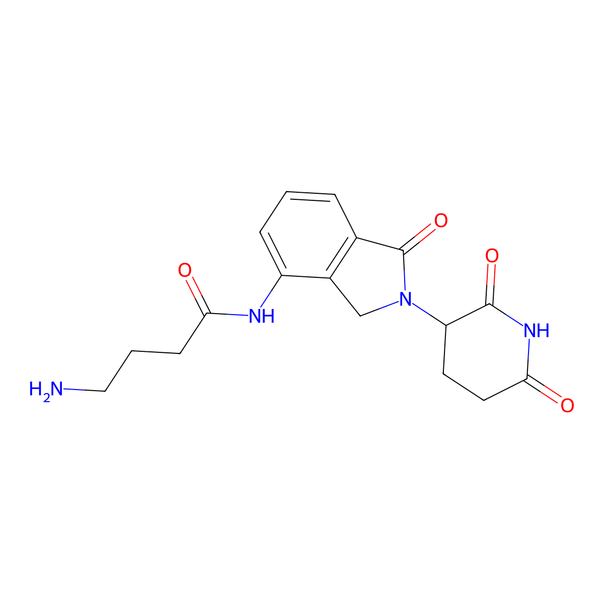 4-amino-N-[2-(2,6-dioxopiperidin-3-yl)-1-oxo-2,3-dihydro-1H-isoindol-4-yl]butanamide molecular structure, CAS 2353563-41-2