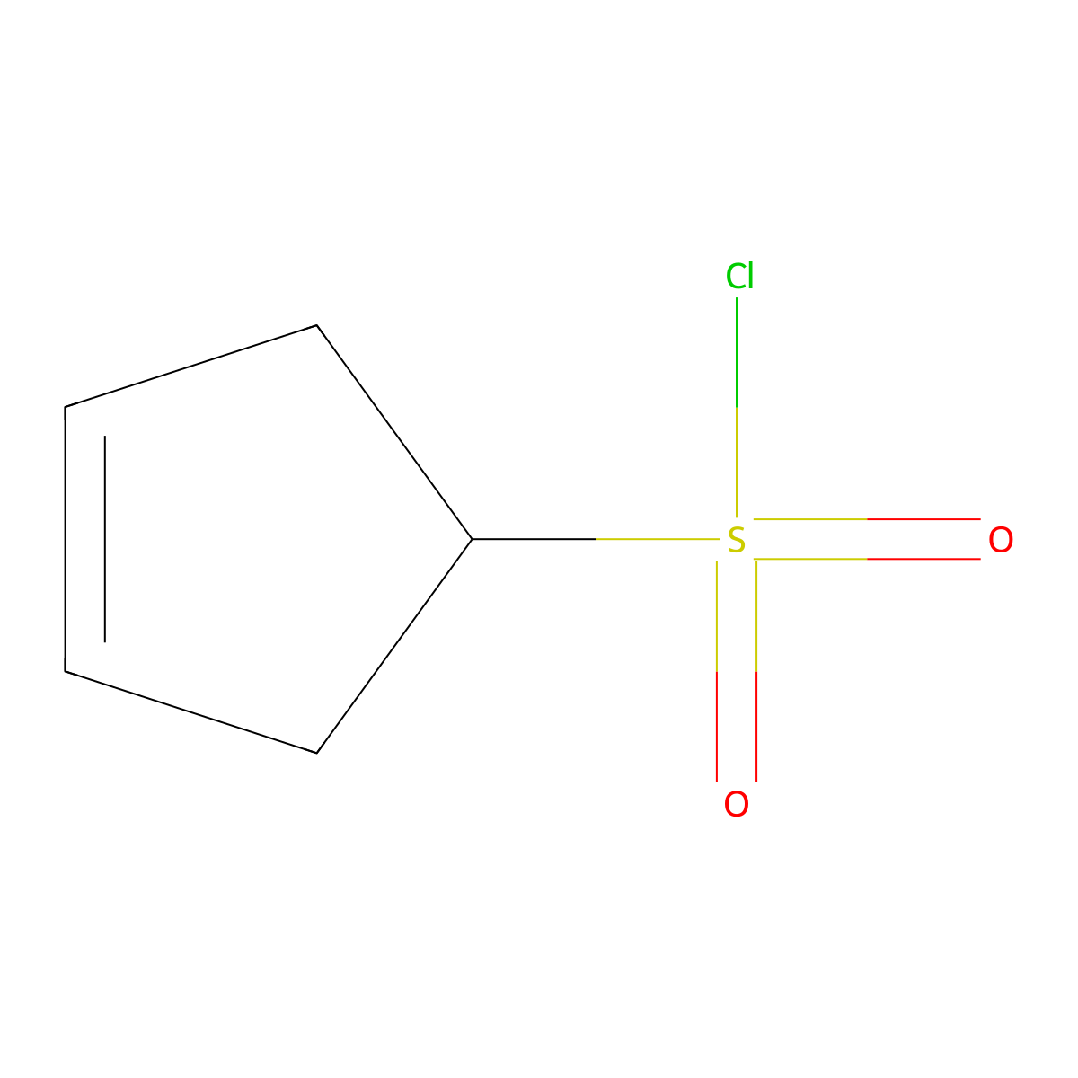 Cyclopent-3-ene-1-sulfonyl chloride molecular structure, CAS 2353567-49-2