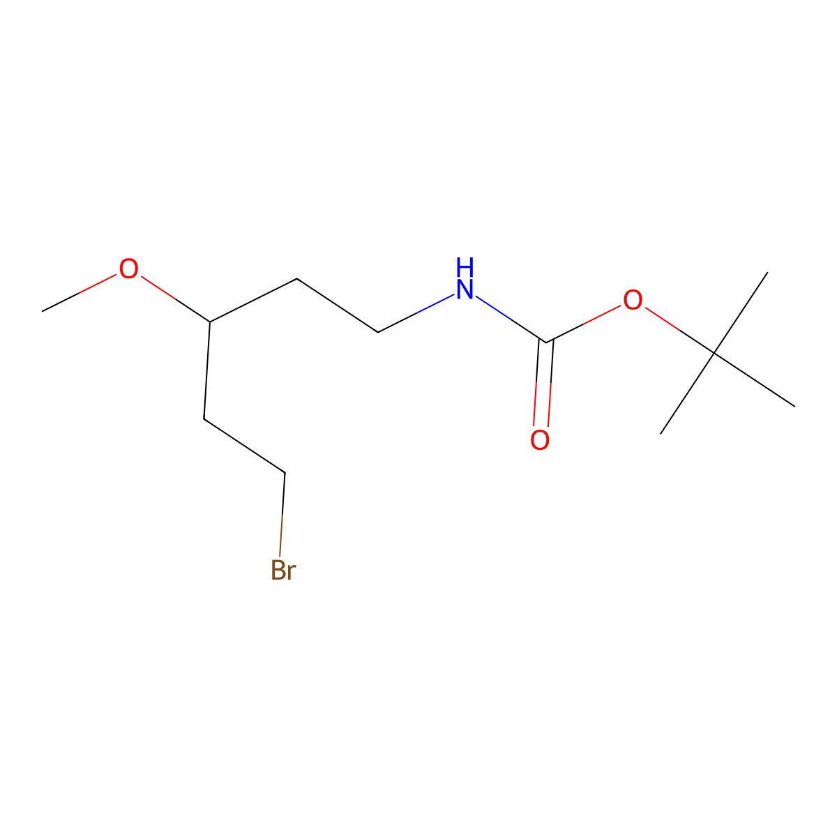 tert-butyl N-(5-bromo-3-methoxypentyl)carbamate molecular structure, CAS 2353567-66-3