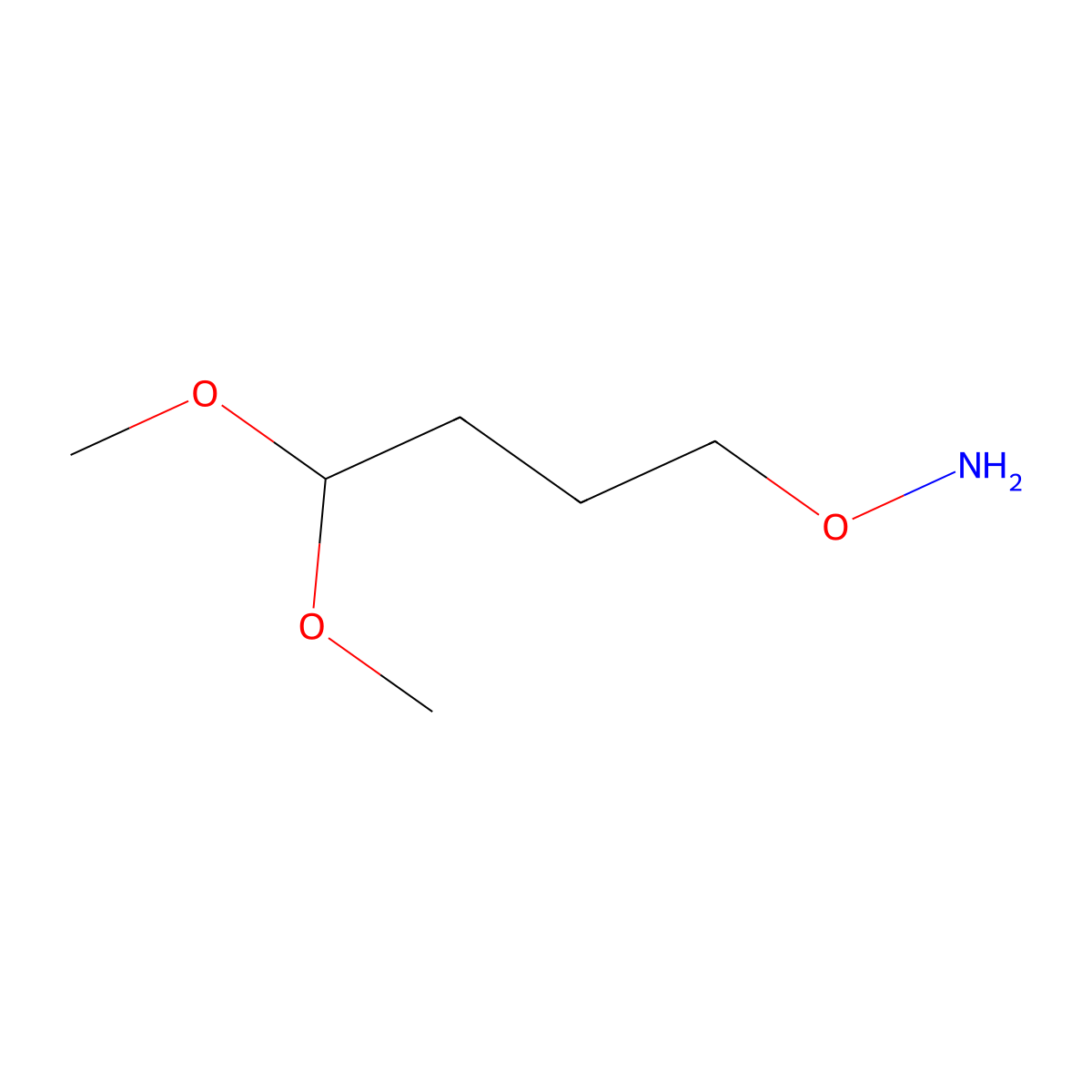 O-(4,4-dimethoxybutyl)hydroxylamine molecular structure, CAS 2353572-65-1