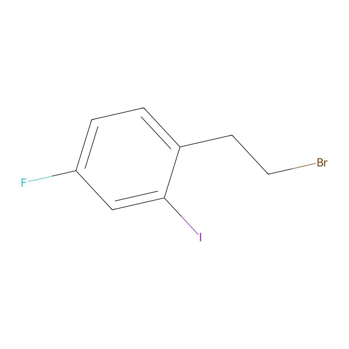 1-(2-Bromoethyl)-4-fluoro-2-iodobenzene molecular structure, CAS 2353576-55-1