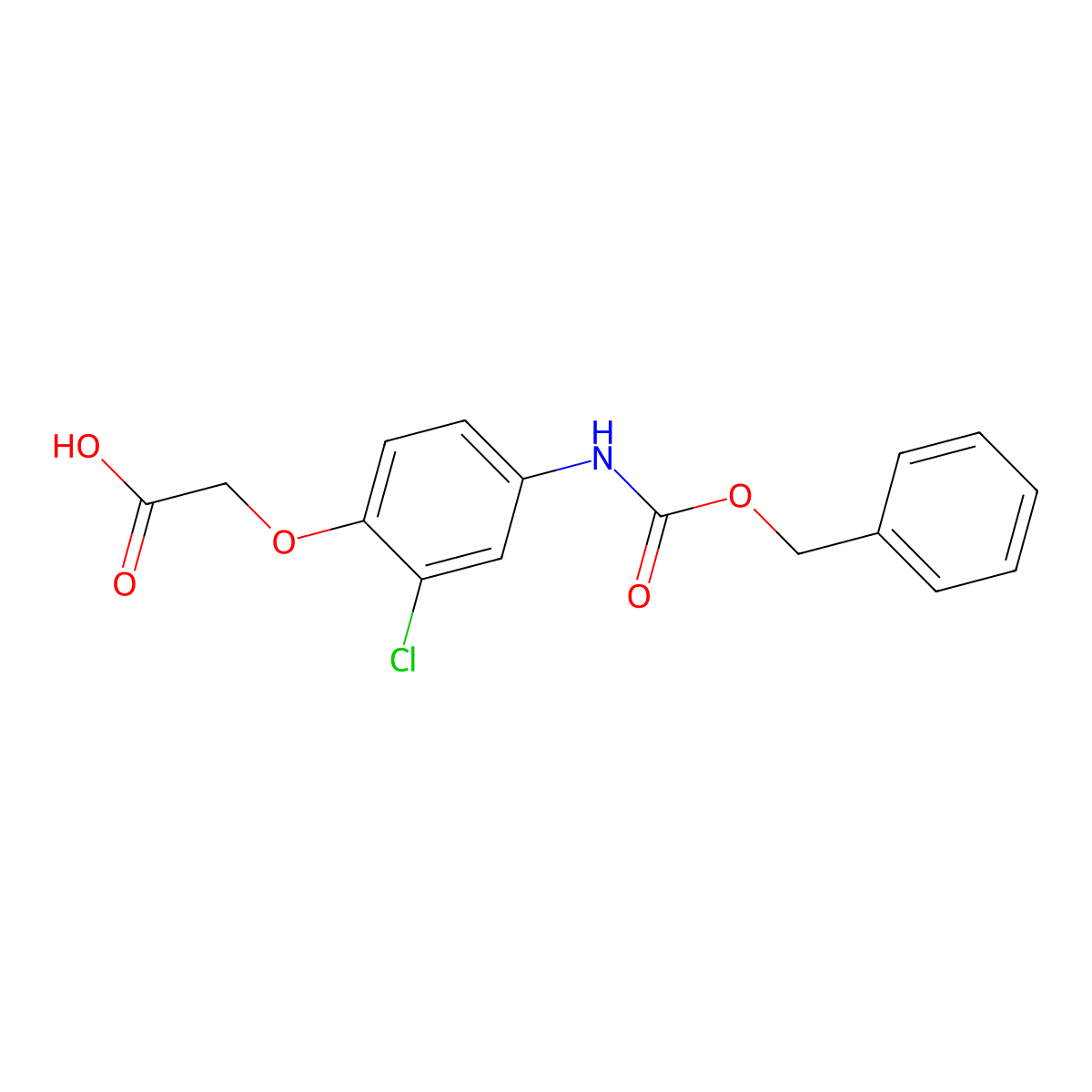 2-(4-{[(Benzyloxy)carbonyl]amino}-2-chlorophenoxy)acetic acid molecular structure, CAS 2353578-99-9