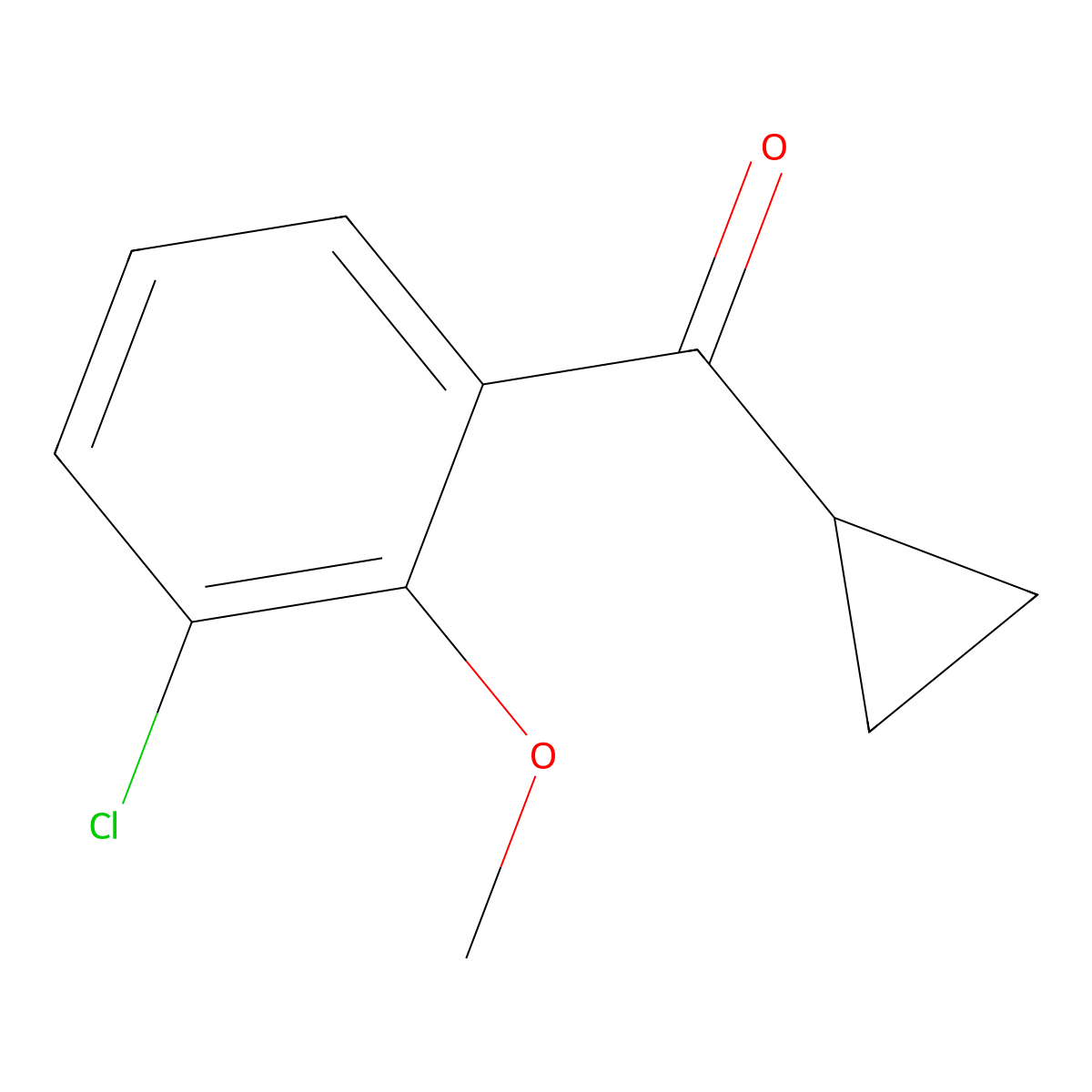 (3-Chloro-2-methoxyphenyl)cyclopropylmethanone molecular structure, CAS 2353579-54-9