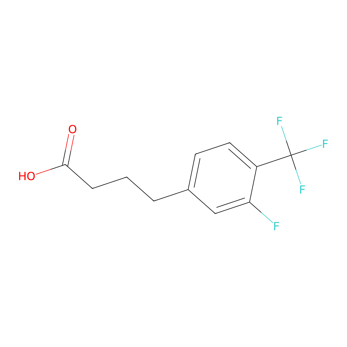 3-Fluoro-4-(trifluoromethyl)benzenebutanoic Acid molecular structure, CAS 2353584-26-4