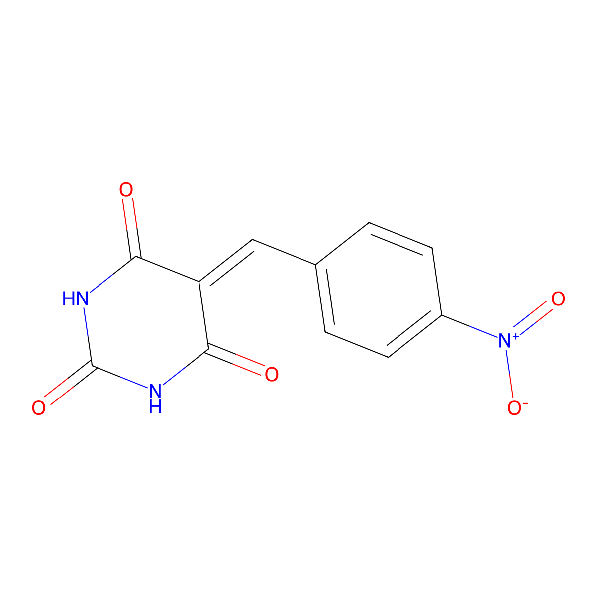 5-(4-Nitrobenzylidene)barbituric acid molecular structure, CAS 23536-26-7