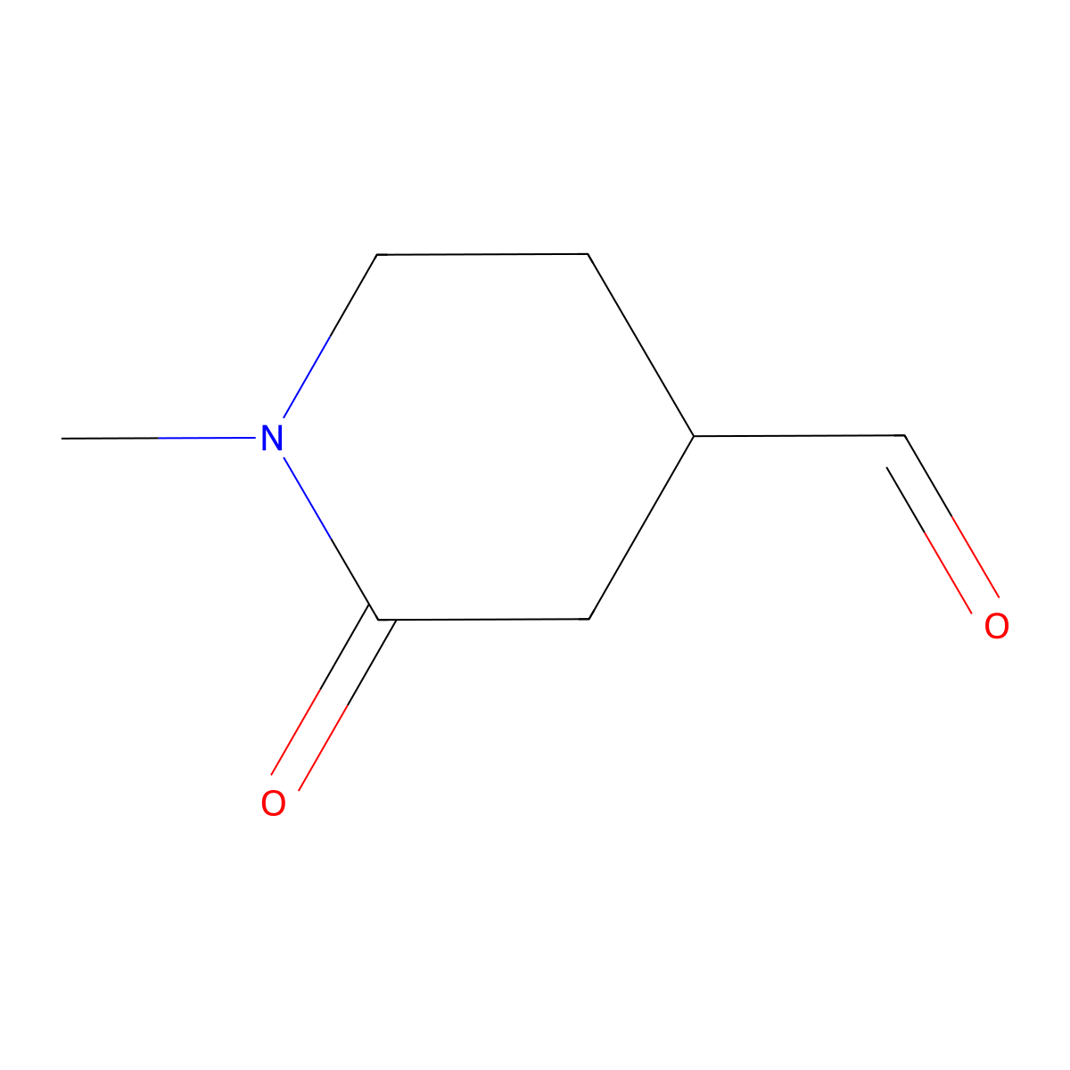 1-Methyl-2-oxopiperidine-4-carbaldehyde molecular structure, CAS 2353603-58-2