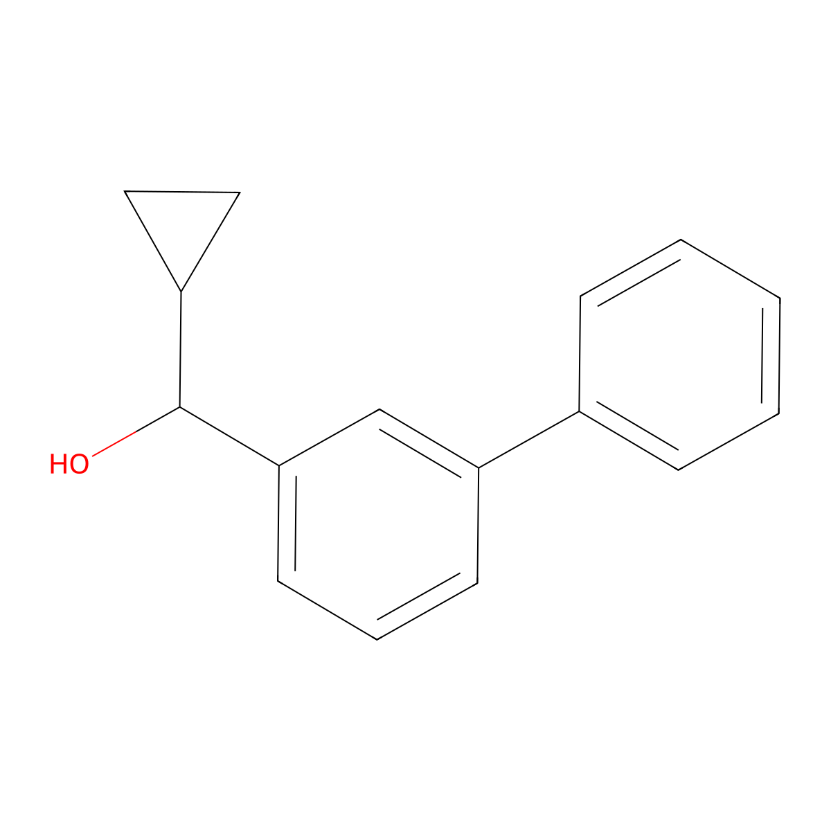 alpha-Cyclopropyl[1,1'-biphenyl]-3-methanol molecular structure, CAS 2353683-04-0