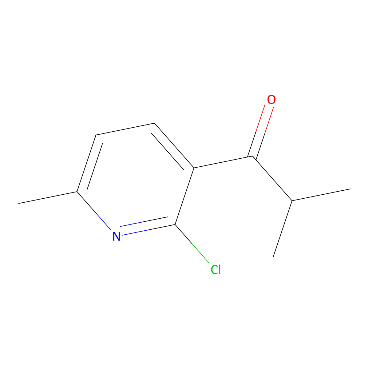1-(2-Chloro-6-methyl-3-pyridinyl)-2-methyl-1-propanone molecular structure, CAS 2353687-64-4