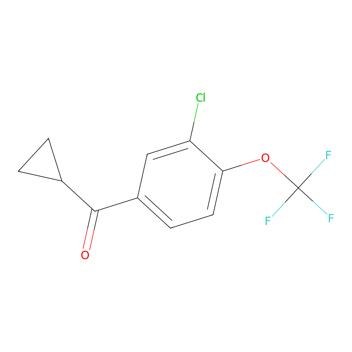 [3-Chloro-4-(trifluoromethoxy)phenyl]cyclopropylmethanone molecular structure, CAS 2353702-37-9