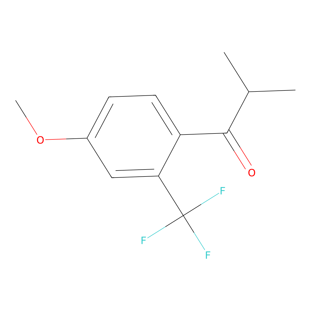 1-(4-Methoxy-2-(trifluoromethyl)phenyl)-2-methylpropan-1-one molecular structure, CAS 2353718-29-1