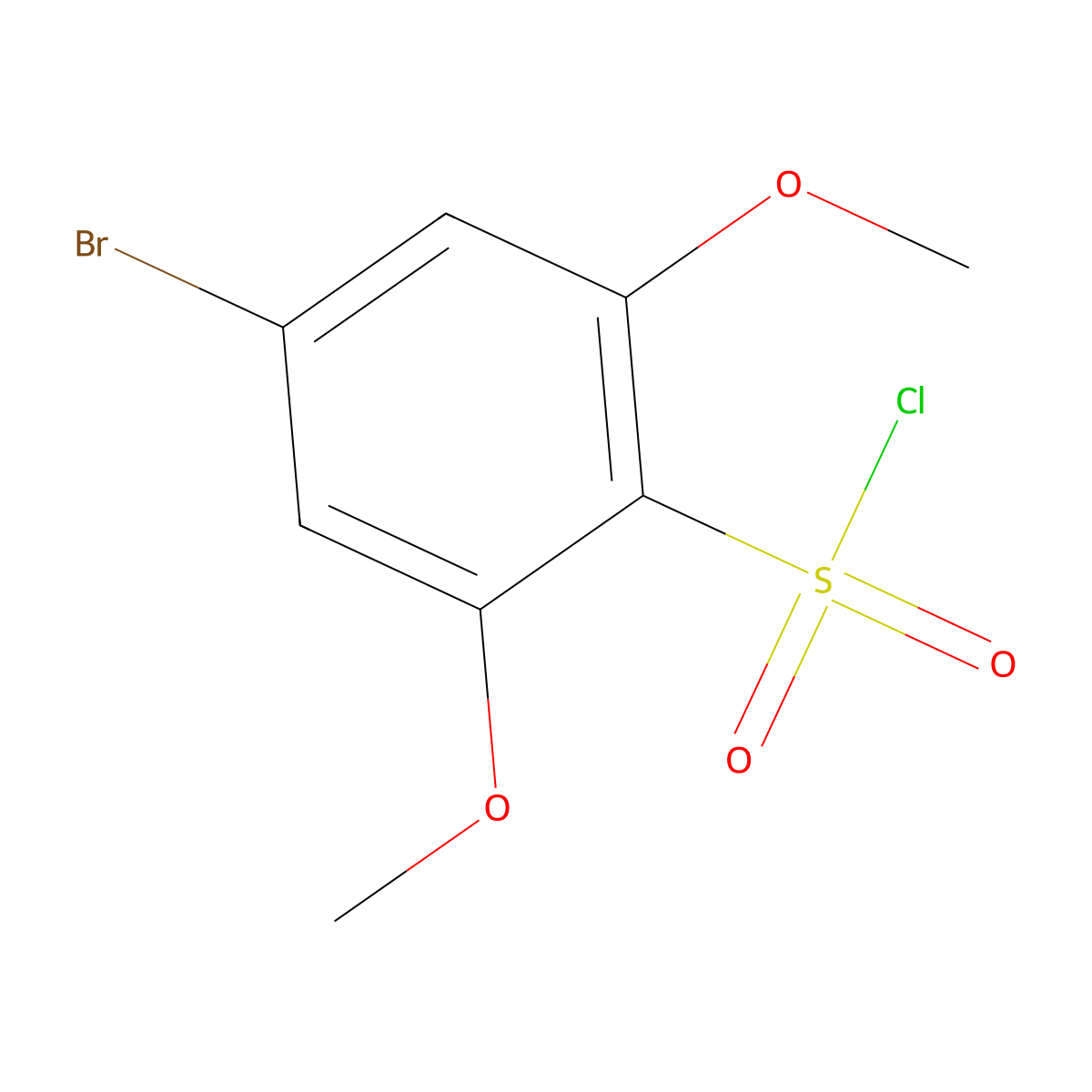 4-Bromo-2,6-dimethoxybenzenesulfonyl chloride molecular structure, CAS 2353722-99-1
