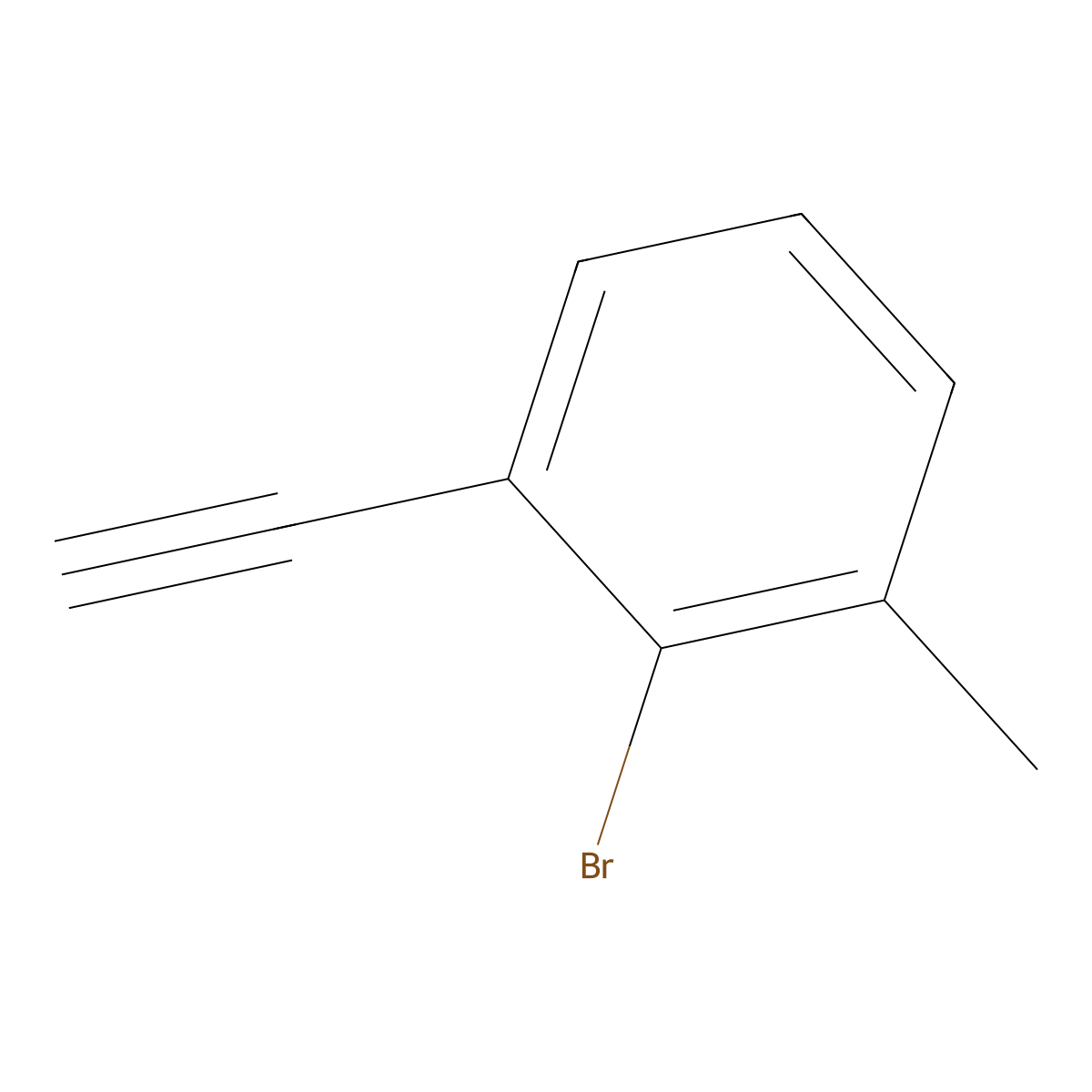 2-Bromo-1-ethynyl-3-methylbenzene molecular structure, CAS 2353732-16-6