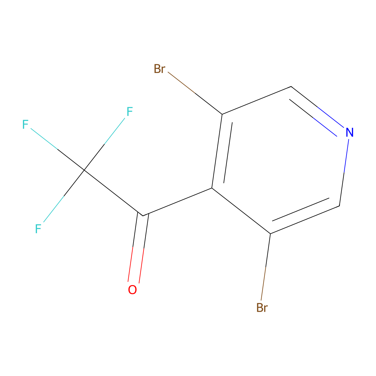 1-(3,5-Dibromopyridin-4-yl)-2,2,2-trifluoroethanone molecular structure, CAS 2353742-03-5