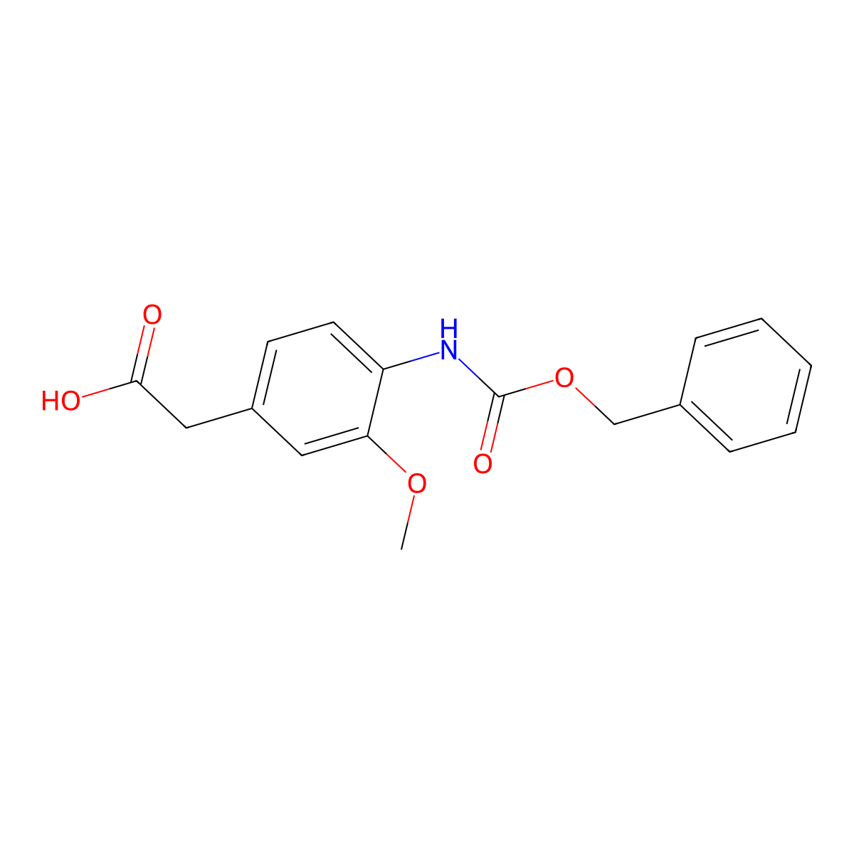 2-(4-{[(Benzyloxy)carbonyl]amino}-3-methoxyphenyl)acetic acid molecular structure, CAS 2353761-10-9