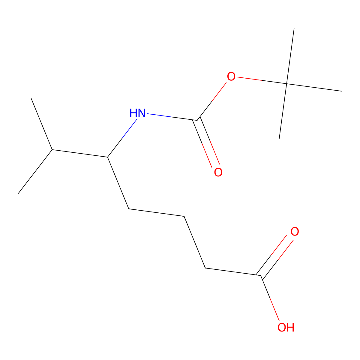 5-{[(Tert-butoxy)carbonyl]amino}-6-methylheptanoicacid molecular structure, CAS 2353777-70-3