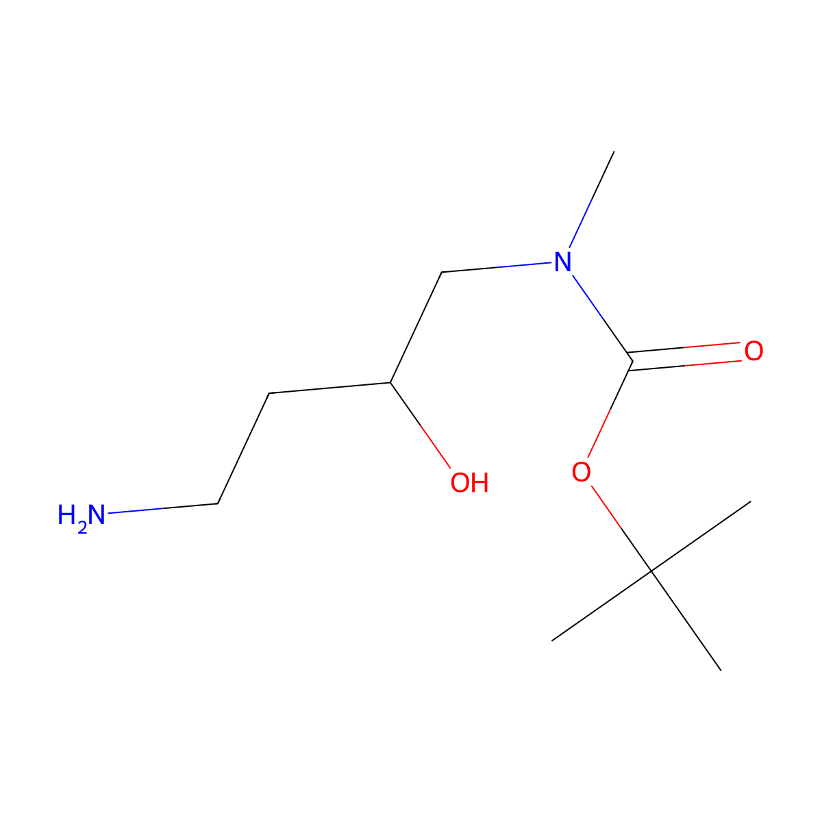 tert-butyl N-(4-amino-2-hydroxybutyl)-N-methylcarbamate molecular structure, CAS 2353781-67-4