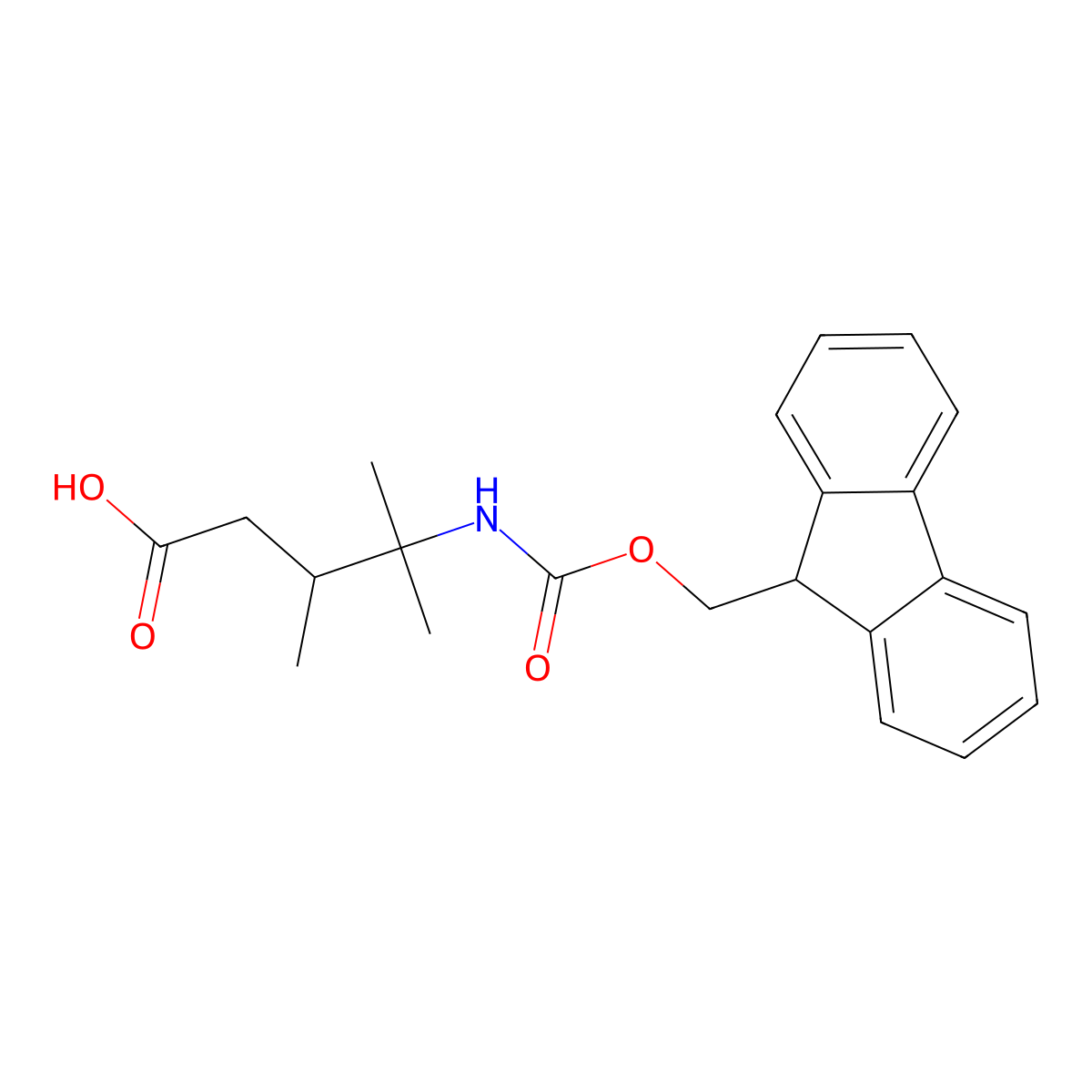 4-({[(9H-fluoren-9-yl)methoxy]carbonyl}amino)-3,4-dimethylpentanoic acid molecular structure, CAS 2353788-76-6