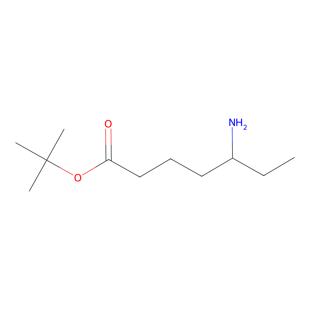 Tert-butyl 5-aminoheptanoate molecular structure, CAS 2353791-78-1