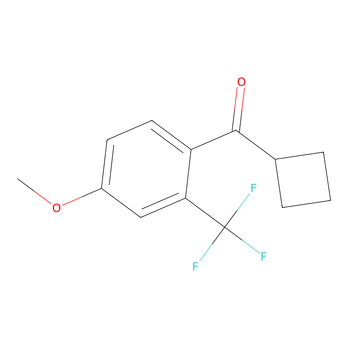 Cyclobutyl[4-methoxy-2-(trifluoromethyl)phenyl]methanone molecular structure, CAS 2353794-18-8