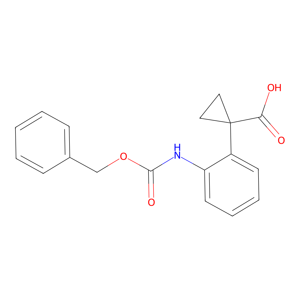 1-(2-{[(Benzyloxy)carbonyl]amino}phenyl)cyclopropane-1-carboxylic acid molecular structure, CAS 2353795-18-1