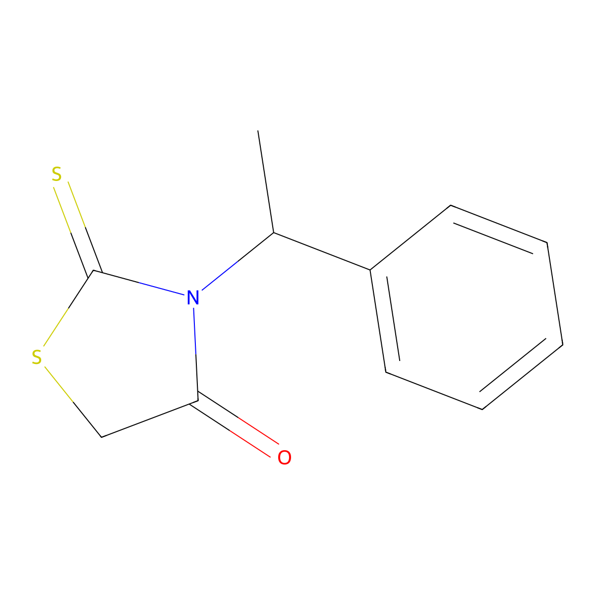 Rhodanine, 3-(alpha-methylbenzyl)- molecular structure, CAS 23538-08-1