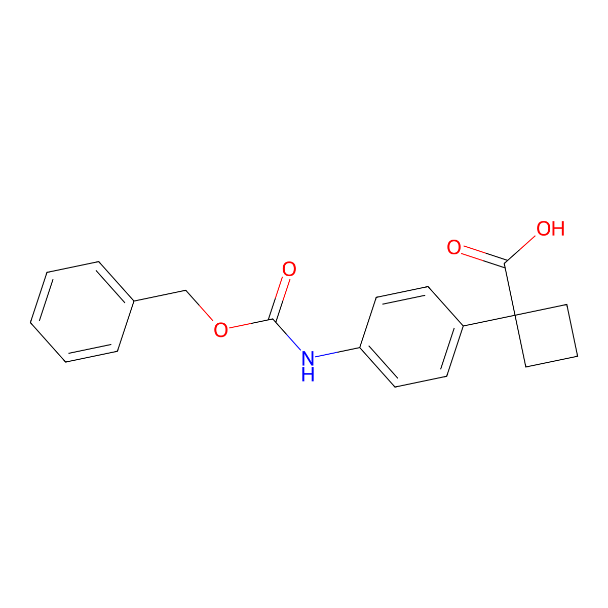 1-(4-{[(Benzyloxy)carbonyl]amino}phenyl)cyclobutane-1-carboxylic acid molecular structure, CAS 2353800-78-7