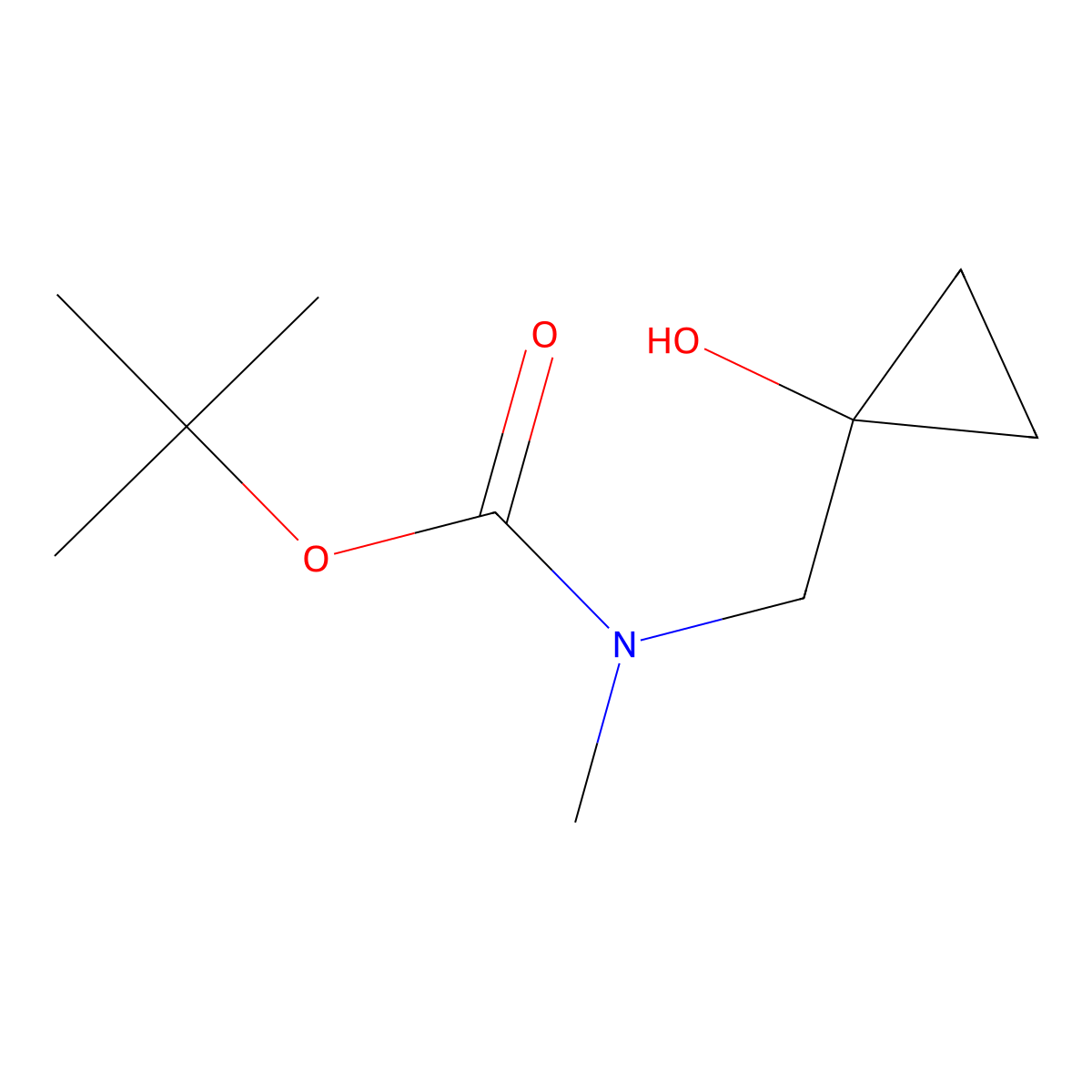 tert-butyl N-[(1-hydroxycyclopropyl)methyl]-N-methyl-carbamate molecular structure, CAS 2353803-10-6