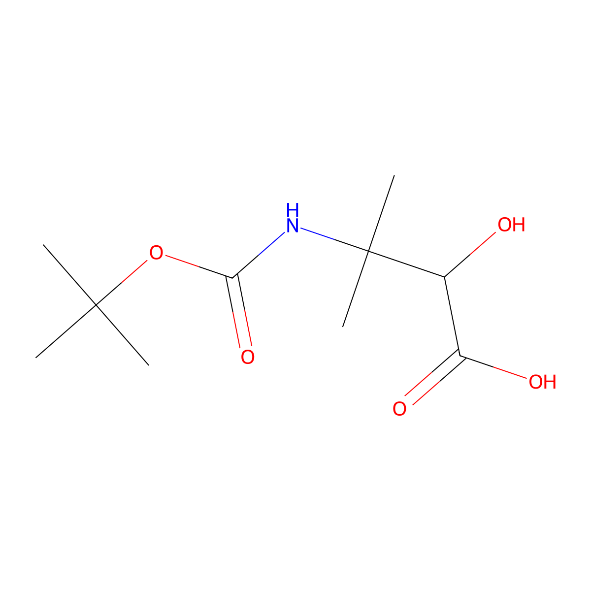 3-{[(Tert-butoxy)carbonyl]amino}-2-hydroxy-3-methylbutanoic acid molecular structure, CAS 2353803-17-3