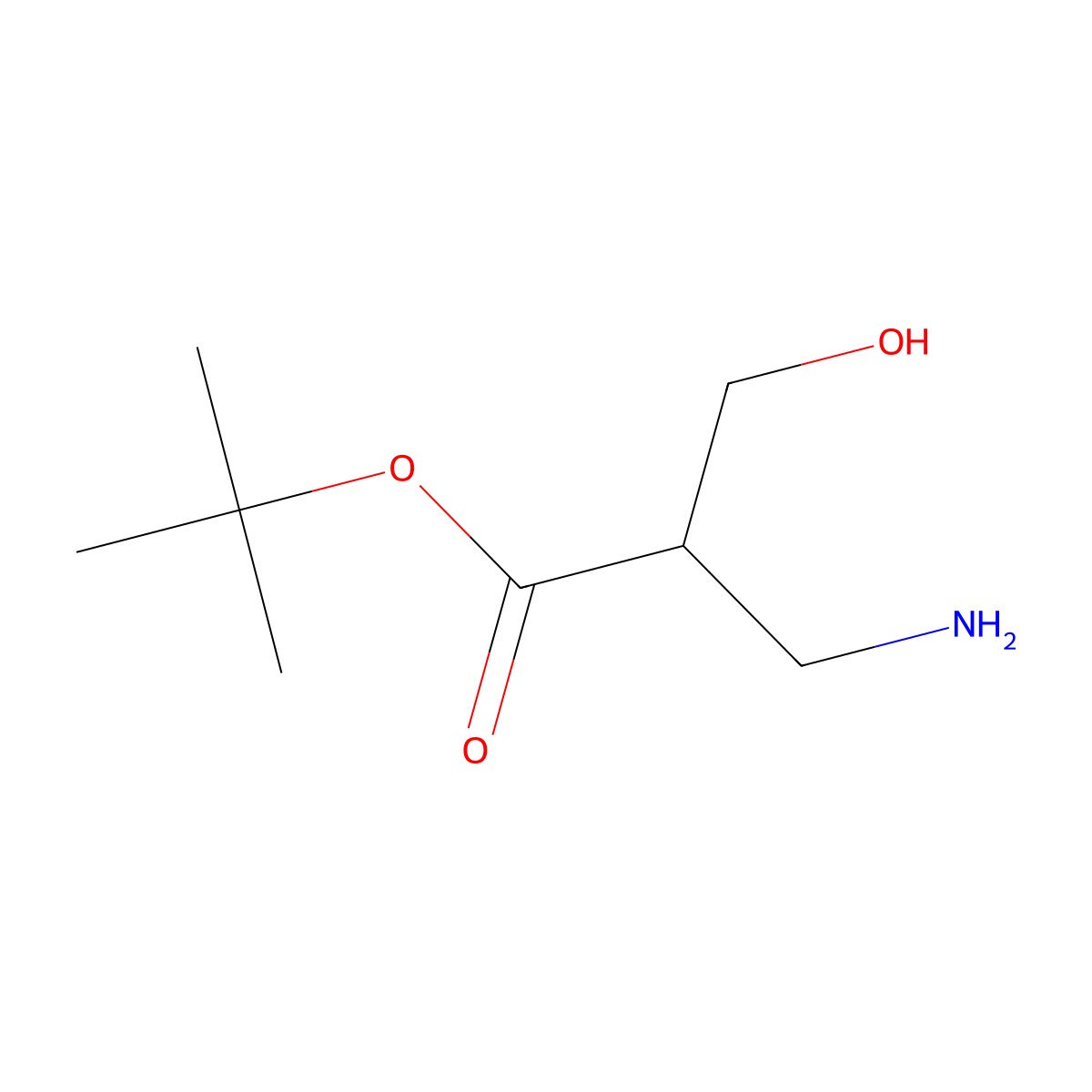 Tert-butyl 3-amino-2-(hydroxymethyl)propanoate molecular structure, CAS 2353805-77-1