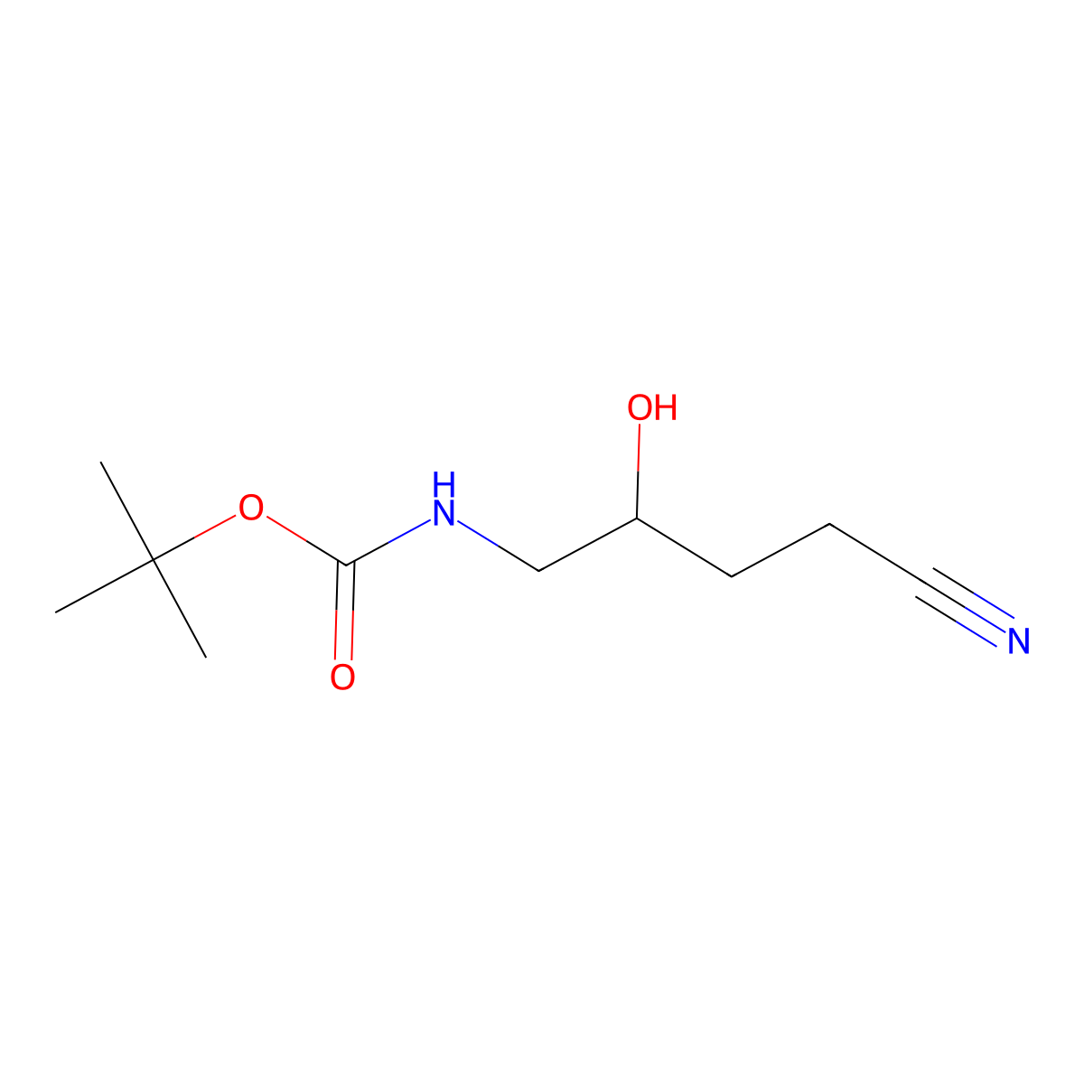 tert-butylN-(4-cyano-2-hydroxybutyl)carbamate molecular structure, CAS 2353806-61-6