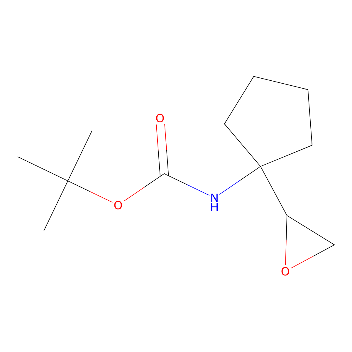 tert-butyl N-[1-(oxiran-2-yl)cyclopentyl]carbamate molecular structure, CAS 2353824-51-6