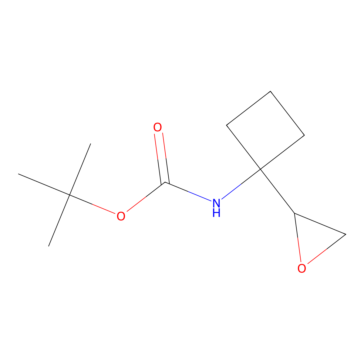 tert-butyl N-[1-(oxiran-2-yl)cyclobutyl]carbamate molecular structure, CAS 2353824-84-5