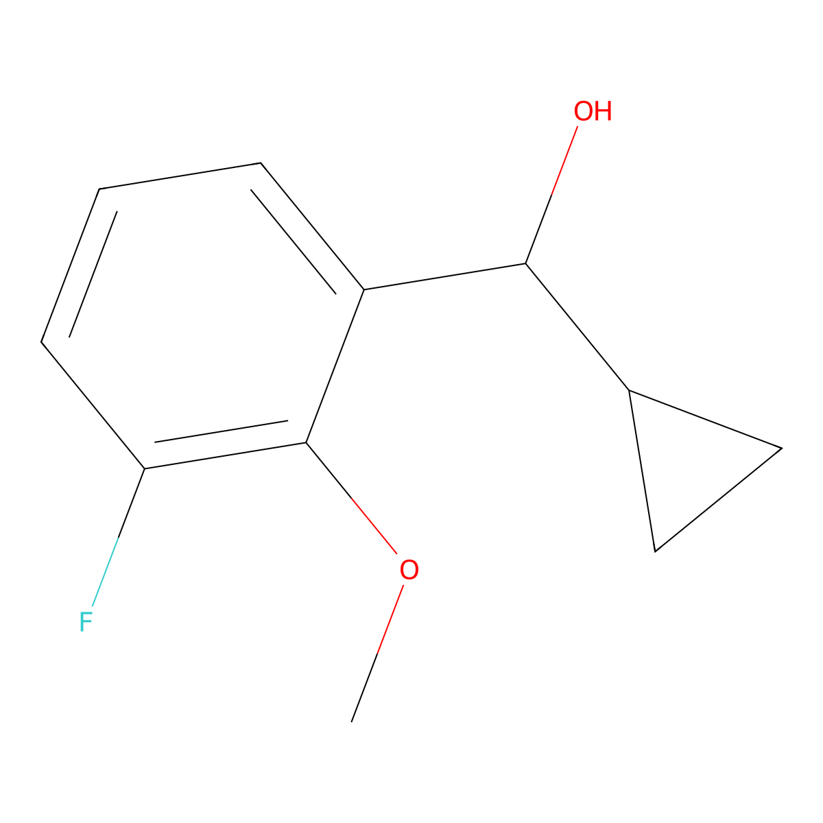 alpha-Cyclopropyl-3-fluoro-2-methoxybenZenemethanol molecular structure, CAS 2353830-89-2