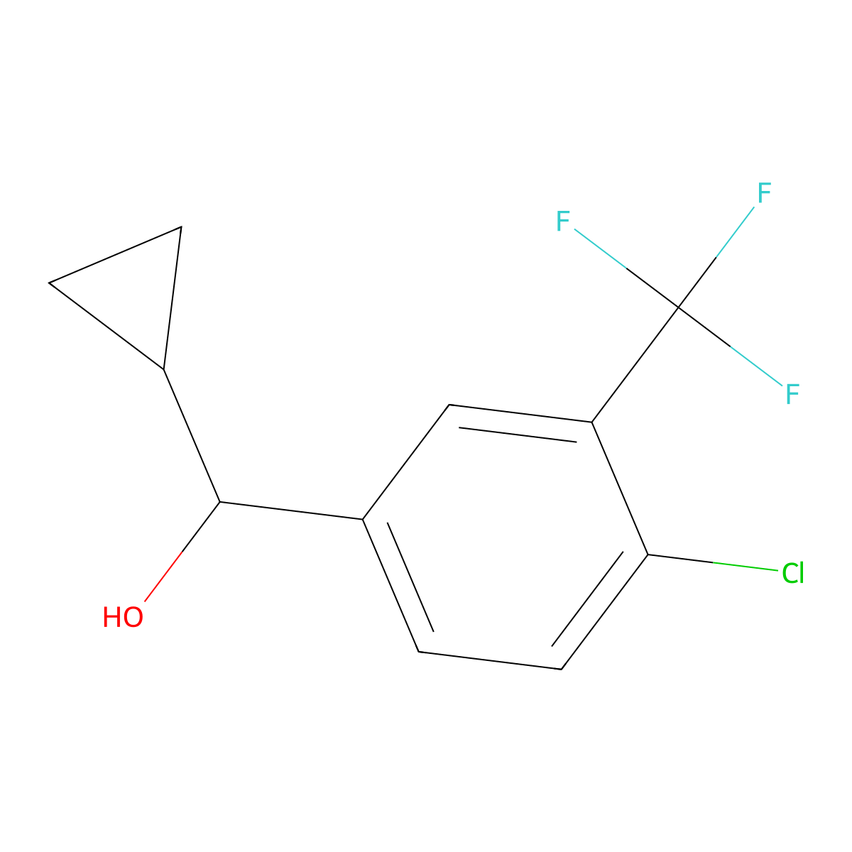 4-Chloro-alpha-cyclopropyl-3-(trifluoromethyl)benZenemethanol molecular structure, CAS 2353846-92-9