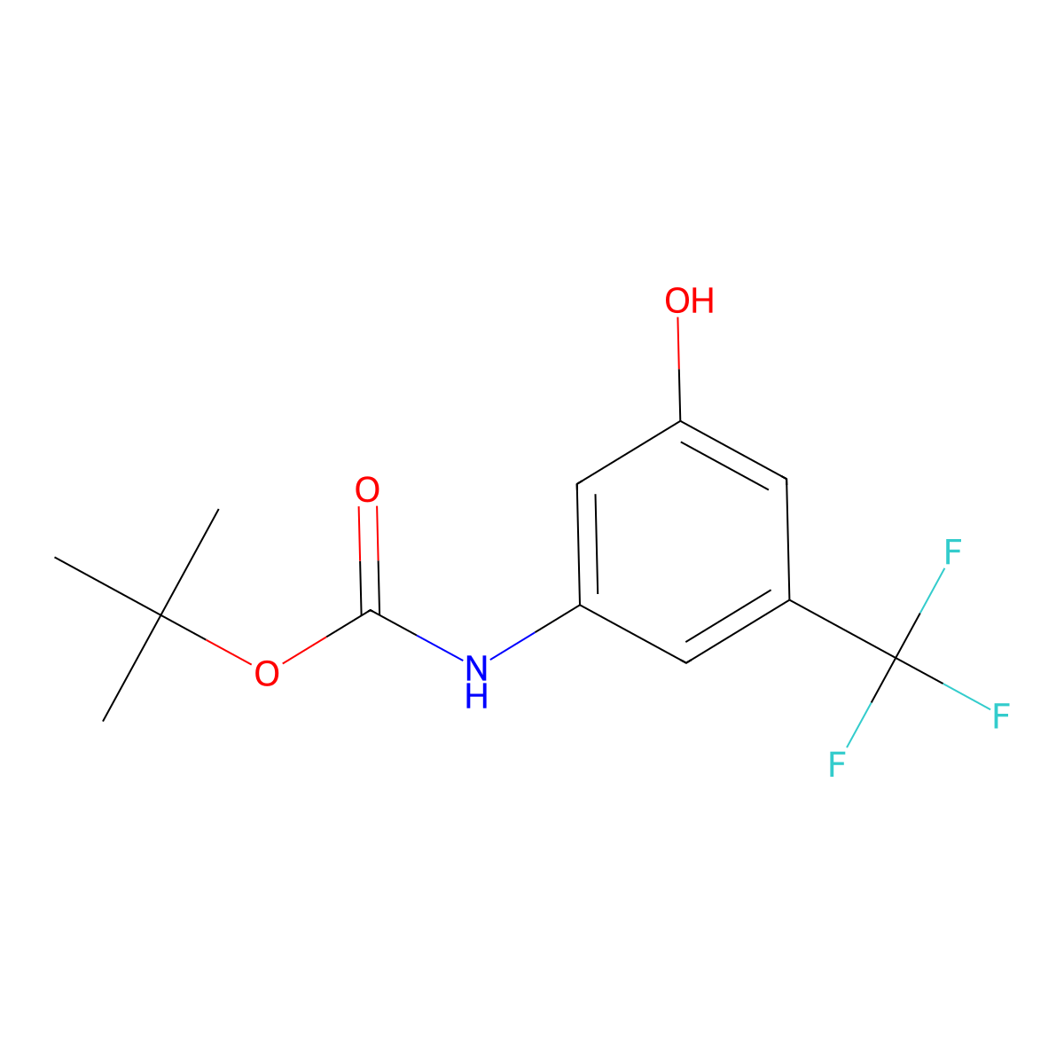 tert-butyl N-[3-hydroxy-5-(trifluoromethyl)phenyl]carbamate molecular structure, CAS 2353859-81-9