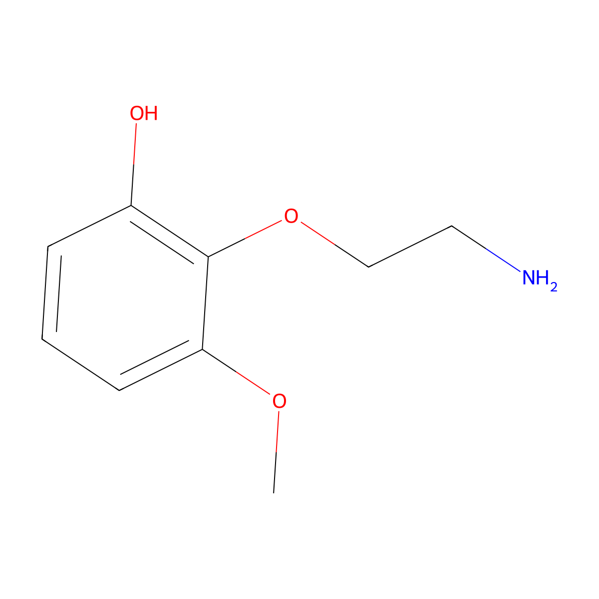 2-(2-Aminoethoxy)-3-methoxyphenol molecular structure, CAS 2353873-38-6