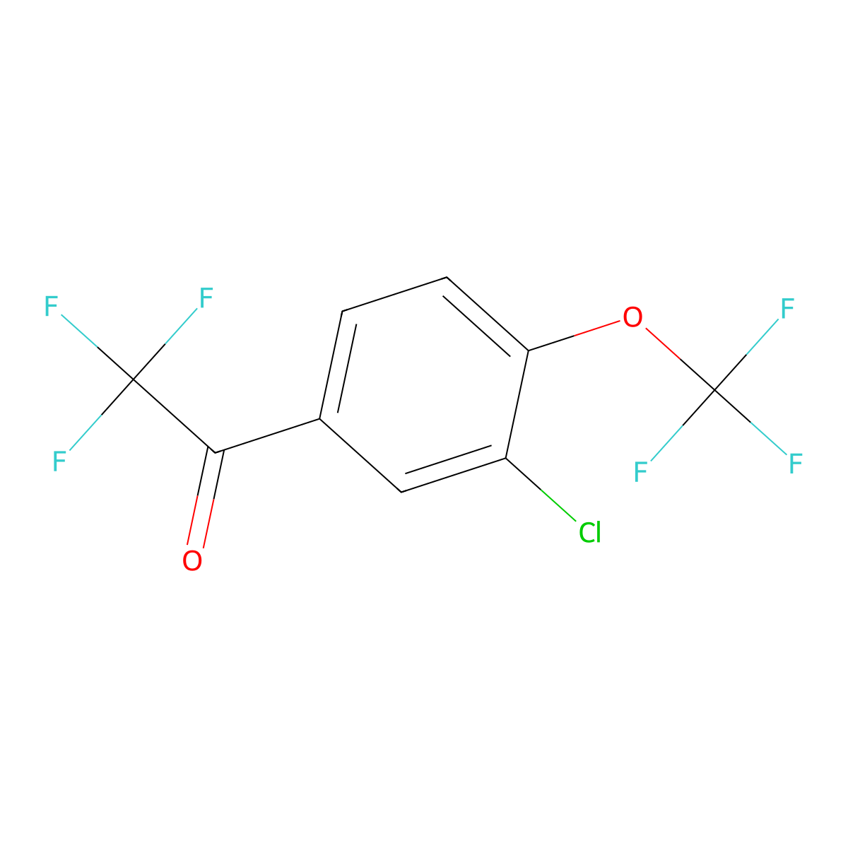 1-(3-Chloro-4-(trifluoromethoxy)phenyl)-2,2,2-trifluoroethanone molecular structure, CAS 2353877-12-8