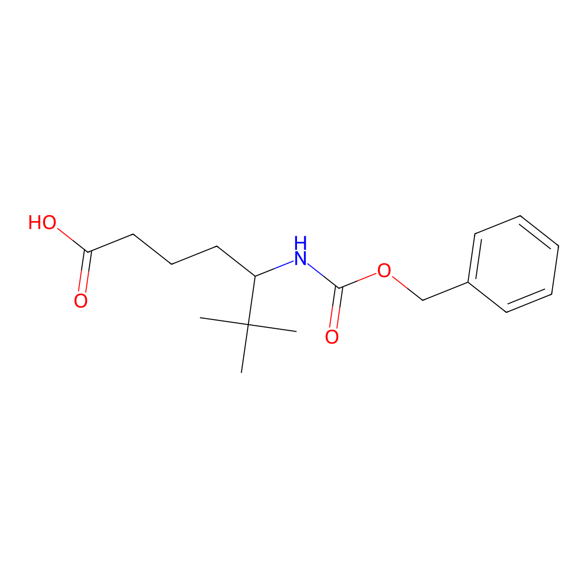 5-{[(Benzyloxy)carbonyl]amino}-6,6-dimethylheptanoic acid molecular structure, CAS 2353898-12-9