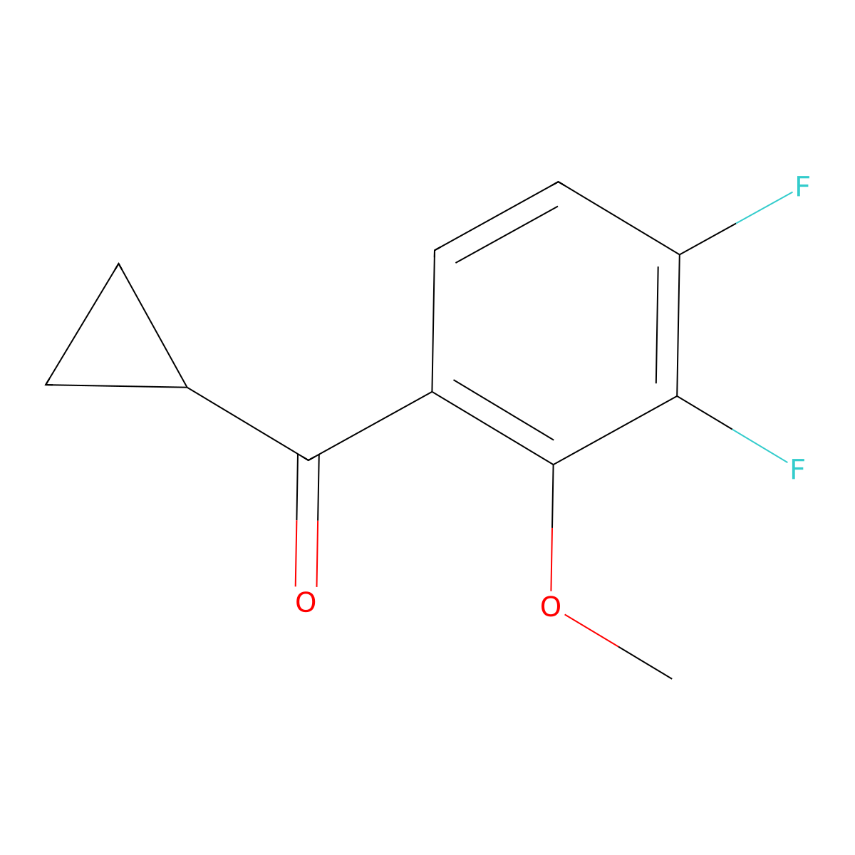 Cyclopropyl(3,4-difluoro-2-methoxyphenyl)methanone molecular structure, CAS 2353901-37-6