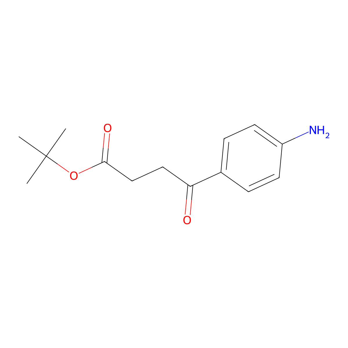 Tert-butyl 4-(4-aminophenyl)-4-oxobutanoate molecular structure, CAS 2353902-12-0