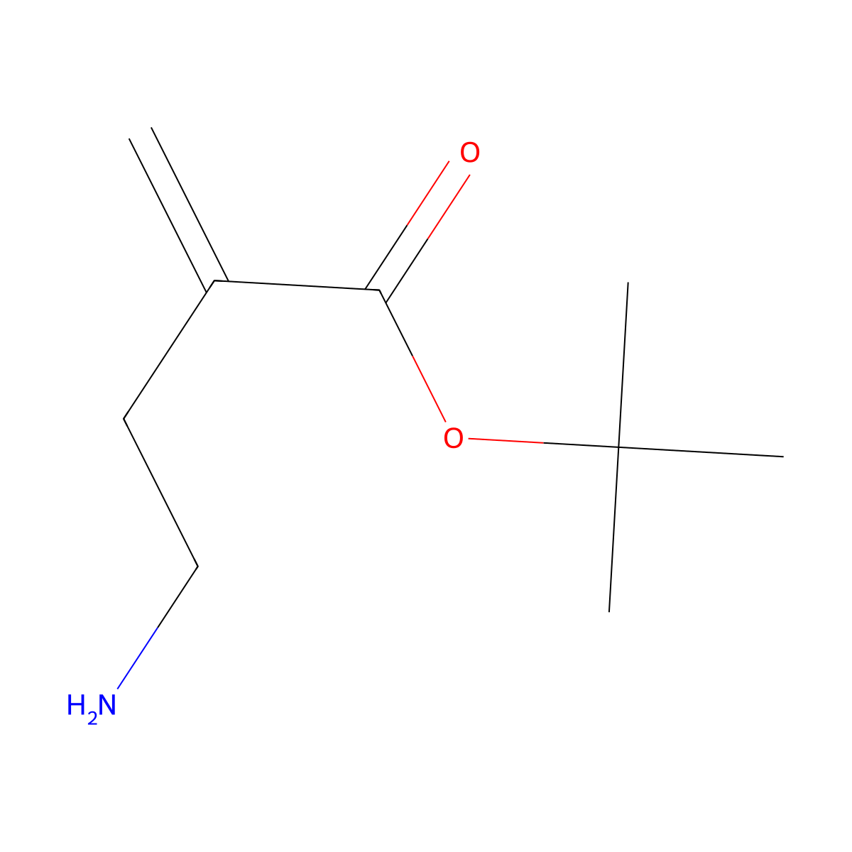 Tert-butyl 4-amino-2-methylidenebutanoate molecular structure, CAS 2353906-10-0