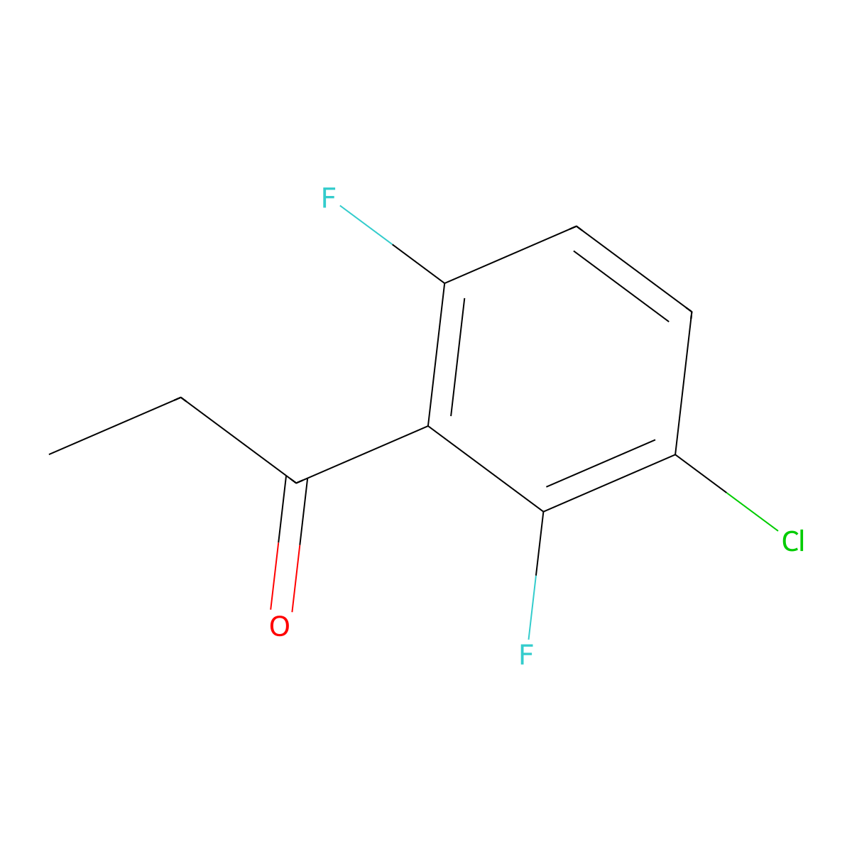 1-(3-Chloro-2,6-difluorophenyl)-1-propanone molecular structure, CAS 2353952-54-0