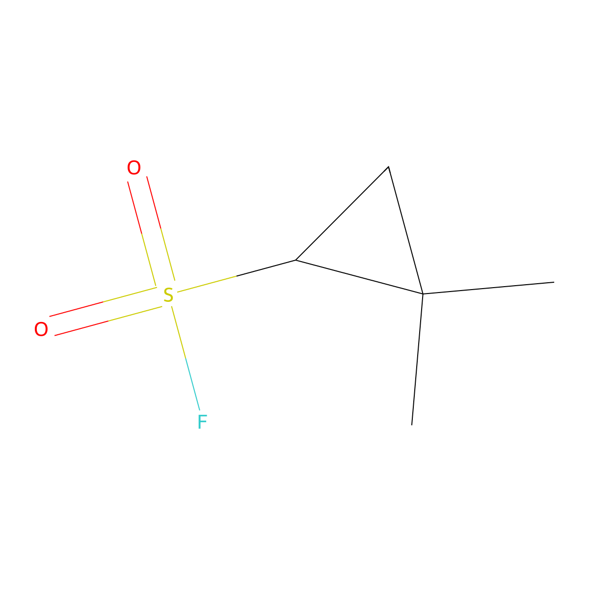 2,2-Dimethylcyclopropane-1-sulfonyl fluoride molecular structure, CAS 2353960-37-7