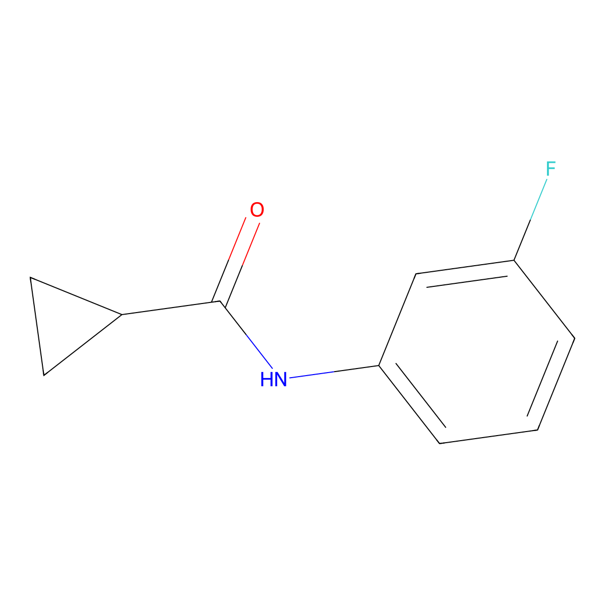 N-(3-fluorophenyl)cyclopropanecarboxamide molecular structure, CAS 2354-88-3