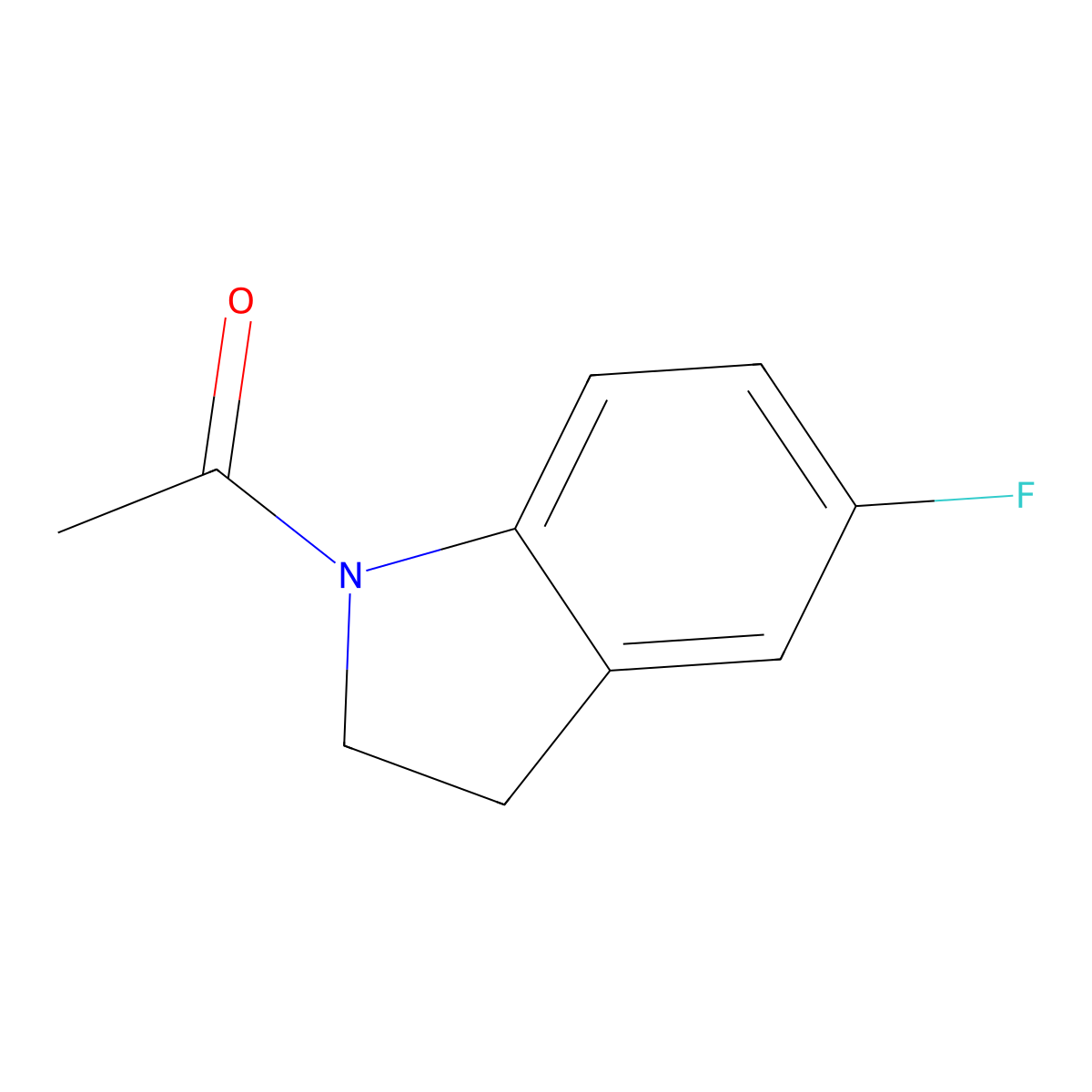 1-(5-Fluoroindolin-1-yl)ethanone molecular structure, CAS 2354-90-7