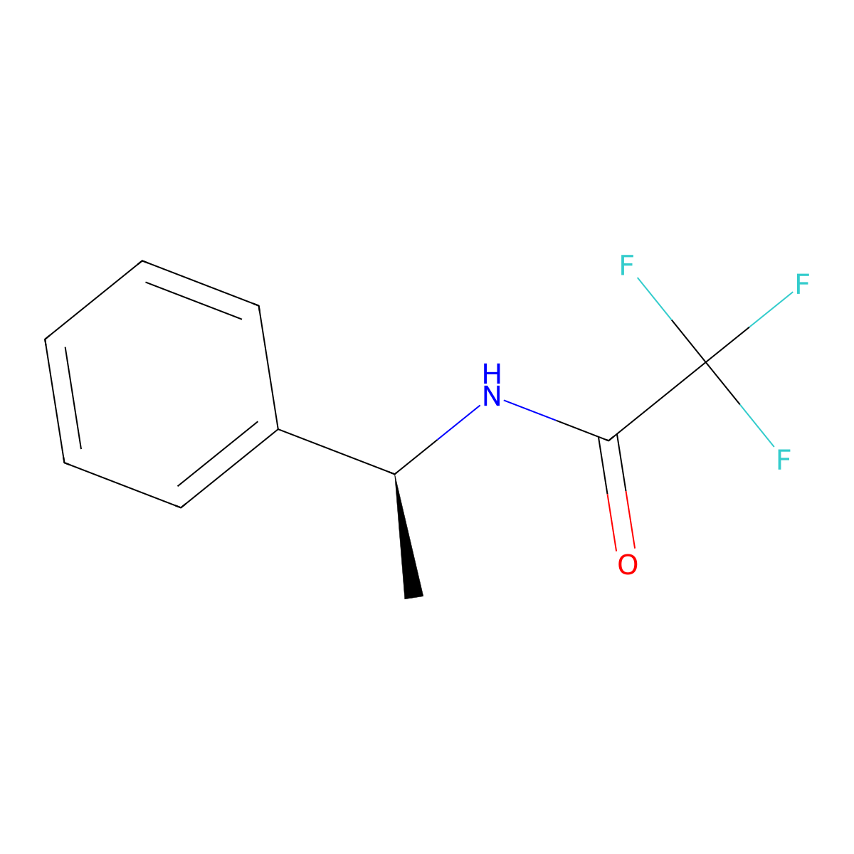 2,2,2-Trifluoro-N-[(1S)-1-phenylethyl]acetamide molecular structure, CAS 2354-91-8