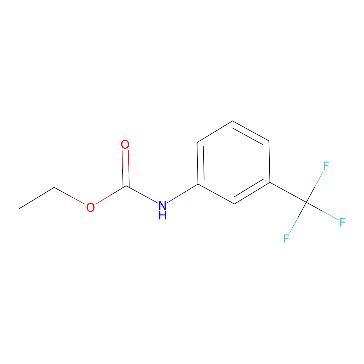 Ethyl m-trifluoromethylcarbanilate molecular structure, CAS 2354-93-0