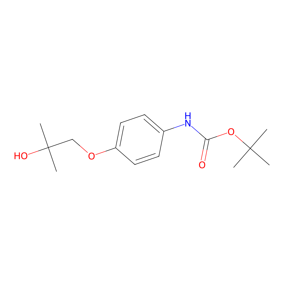 tert-butyl N-[4-(2-hydroxy-2-methylpropoxy)phenyl]carbamate molecular structure, CAS 2354017-23-3