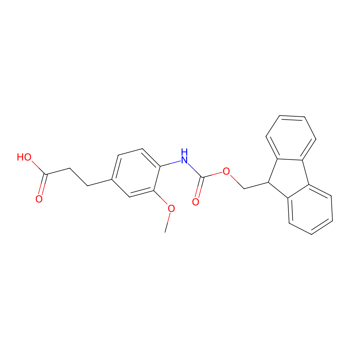 3-[4-({[(9H-fluoren-9-yl)methoxy]carbonyl}amino)-3-methoxyphenyl]propanoic acid molecular structure, CAS 2354048-80-7